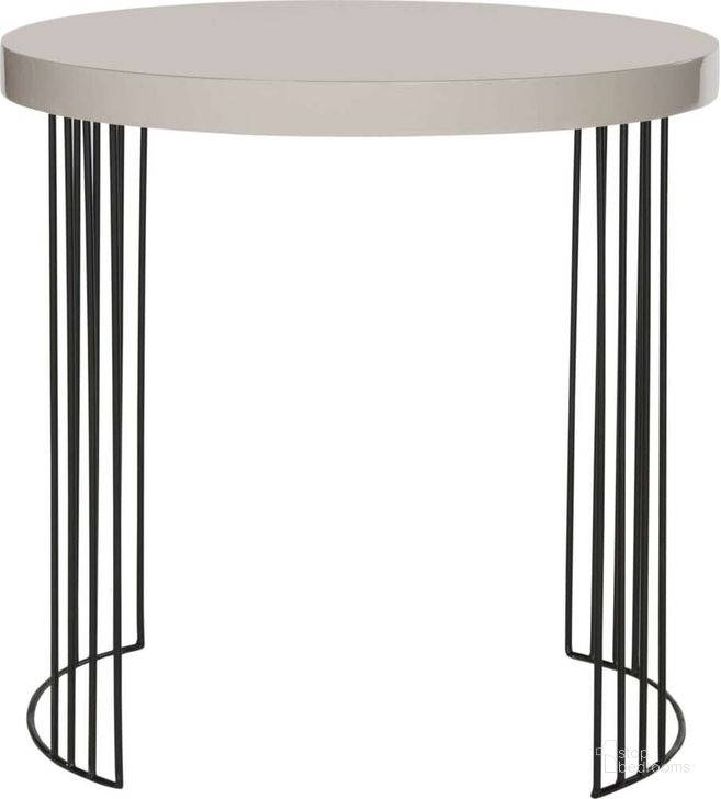 The appearance of Kelly Taupe and Black Scandinavian Lacquer Side Table designed by Safavieh in the modern / contemporary interior design. This taupe piece of furniture  was selected by 1StopBedrooms from Kelly Collection to add a touch of cosiness and style into your home. Sku: FOX4201C. Product Type: Accent Table. Material: Iron. Image1