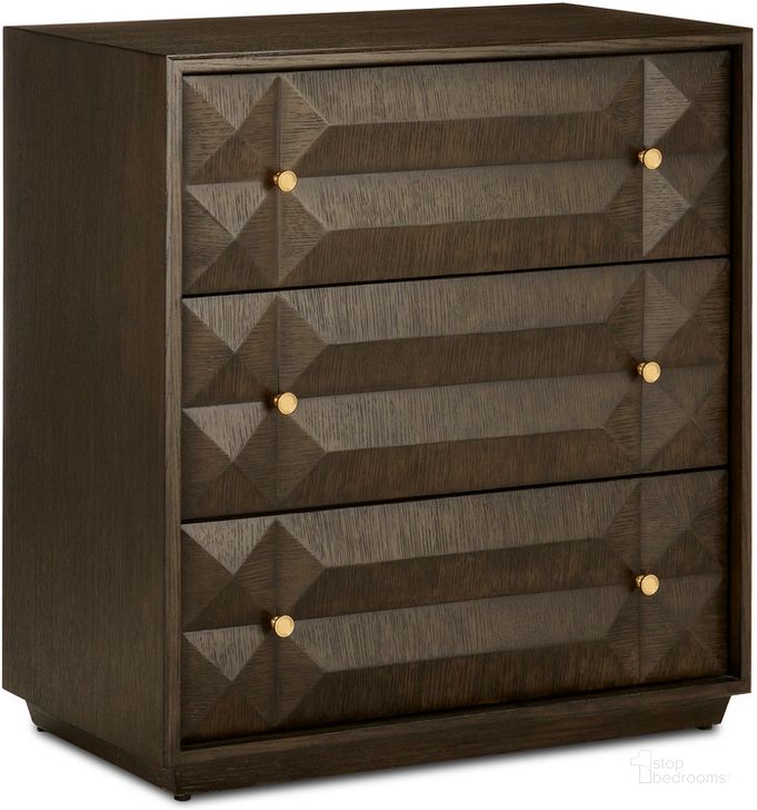 The appearance of Kendall Dove Gray Chest designed by Currey & Company in the modern / contemporary interior design. This gray piece of furniture  was selected by 1StopBedrooms from Kendall Collection to add a touch of cosiness and style into your home. Sku: 3000-0226. Product Type: Chest. Material: Brass. Image1