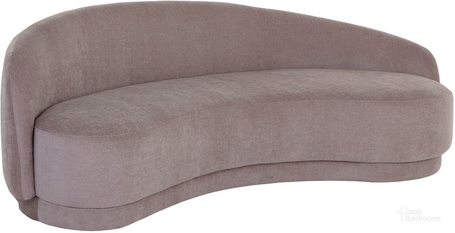 The appearance of Kendra Sofa In Planet Lilac designed by Sunpan in the modern / contemporary interior design. This lilac piece of furniture  was selected by 1StopBedrooms from Kendra Collection to add a touch of cosiness and style into your home. Sku: 108801. Material: Fabric. Product Type: Sofa. Image1