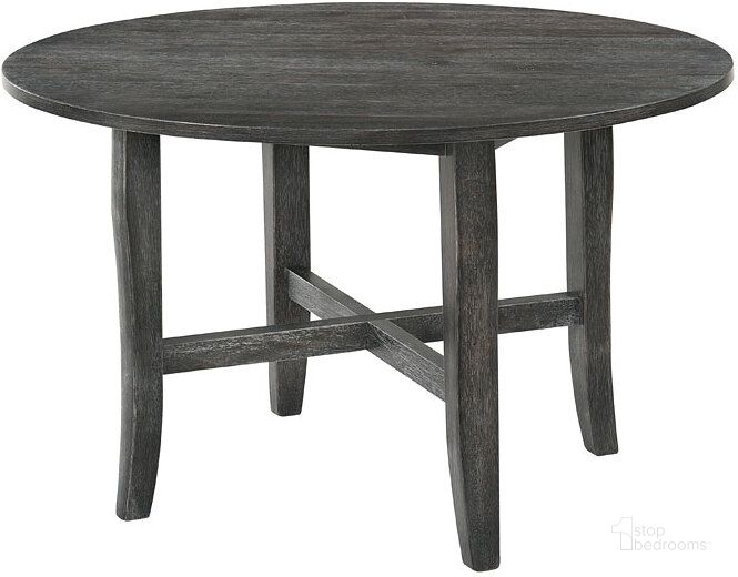 The appearance of Kendric Dining Table (Rustic Gray) designed by ACME in the country / farmhouse interior design. This rustic gray piece of furniture  was selected by 1StopBedrooms from Kendric Collection to add a touch of cosiness and style into your home. Sku: 71895. Table Base Style: Trestle. Table Top Shape: Round. Material: Wood. Product Type: Dining Table. Size: 47". Image1