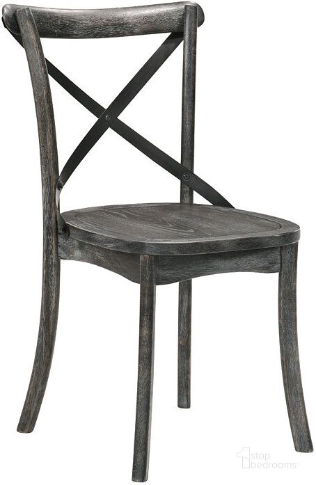 The appearance of Kendric Side Chair (Rustic Gray) (Set of 2) designed by ACME in the country / farmhouse interior design. This rustic gray piece of furniture  was selected by 1StopBedrooms from Kendric Collection to add a touch of cosiness and style into your home. Sku: 71897. Material: Wood. Product Type: Dining Chair. Image1
