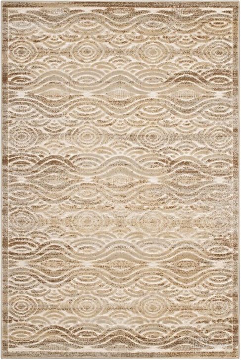 The appearance of Kennocha Rustic Vintage Abstract Waves 8X10 Area Rug In Tan and Cream designed by Modway in the  interior design. This tan and cream piece of furniture  was selected by 1StopBedrooms from Kennocha Collection to add a touch of cosiness and style into your home. Sku: R-1097A-810. Material: Polypropylene. Product Type: Area Rugs. Image1