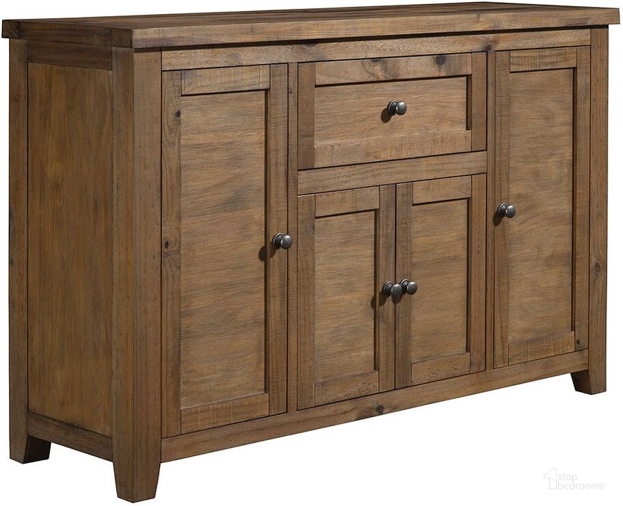 The appearance of Kensington Reclaimed Natural Server designed by Alpine in the transitional interior design. This brown piece of furniture  was selected by 1StopBedrooms from Kensington Collection to add a touch of cosiness and style into your home. Sku: 2668-26. Product Type: Buffets, Sideboards and Server. Material: Pine. Image1