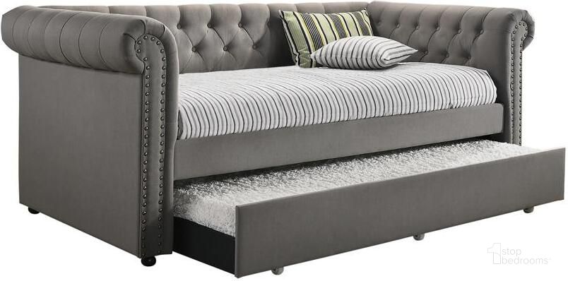 The appearance of Kepner Gray Daybed With Trundle designed by Coaster in the modern / contemporary interior design. This gray piece of furniture  was selected by 1StopBedrooms from Kepner Collection to add a touch of cosiness and style into your home. Sku: 300549B1;300549B2;300549B3. Bed Type: Daybed. Material: Wood. Product Type: DayBed. Image1