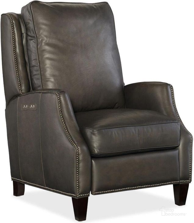 The appearance of Kerley Power Recliner w/ Power Headrest designed by Hooker in the traditional interior design. This black piece of furniture  was selected by 1StopBedrooms from RC Collection to add a touch of cosiness and style into your home. Sku: RC260-PH-095. Material: Leather. Product Type: Recliner. Image1