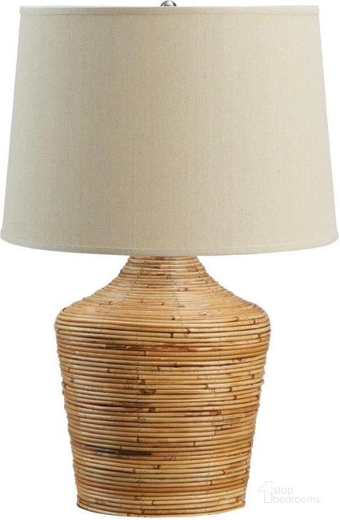 The appearance of Kerrus Brown Table Lamp designed by Signature Design by Ashley in the transitional interior design. This brown piece of furniture  was selected by 1StopBedrooms from Kerrus Collection to add a touch of cosiness and style into your home. Sku: L329034. Material: Rattan. Product Type: Table Lamp. Image1