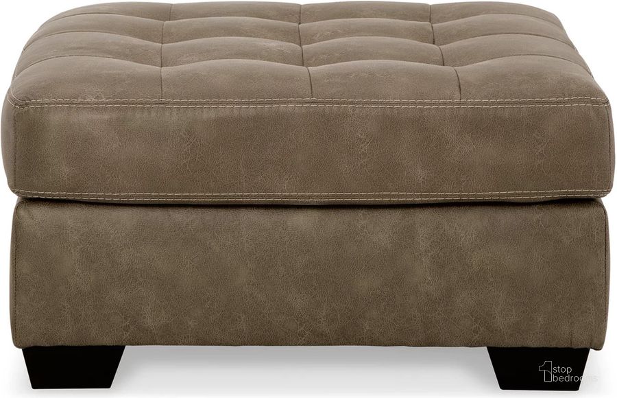 The appearance of Keskin Oversized Accent Ottoman In Sand designed by Signature Design by Ashley in the modern / contemporary interior design. This sand piece of furniture  was selected by 1StopBedrooms from Keskin Collection to add a touch of cosiness and style into your home. Sku: 1840308. Material: Fabric. Product Type: Ottoman. Image1