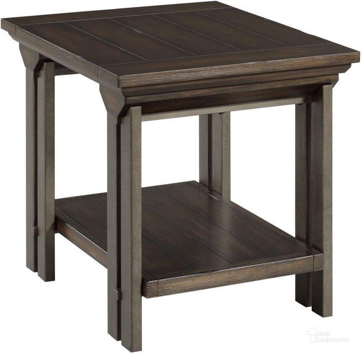 The appearance of Ketchum-Hamilton Rectangular End Table designed by Hammary in the rustic / southwestern interior design. This dark stain piece of furniture  was selected by 1StopBedrooms from Hamilton Collection to add a touch of cosiness and style into your home. Sku: 174-915. Material: Metal. Product Type: End Table.