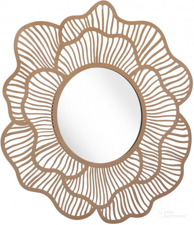 The appearance of Ketu Gold Mirror designed by Zuo Modern in the modern / contemporary interior design. This gold piece of furniture  was selected by 1StopBedrooms from Ketu Collection to add a touch of cosiness and style into your home. Sku: A12206. Material: Steel. Product Type: Mirror. Image1