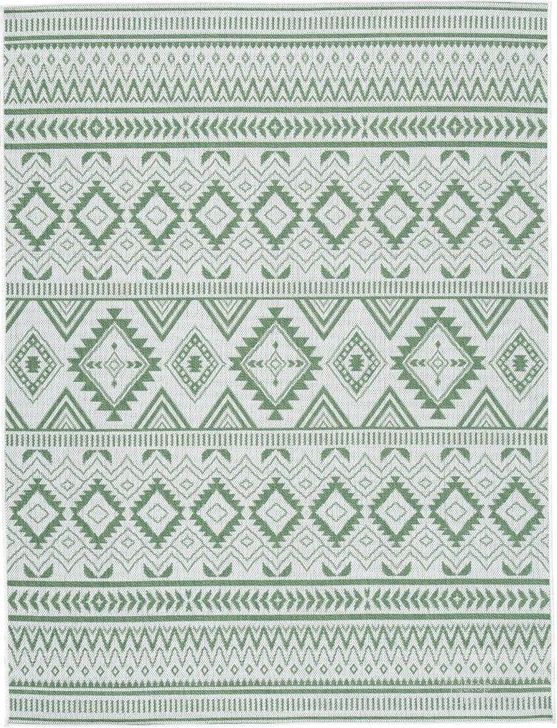 The appearance of Kierick Green And Cream Large Rug designed by Signature Design by Ashley in the modern / contemporary interior design. This cream and green piece of furniture  was selected by 1StopBedrooms from Kierick Collection to add a touch of cosiness and style into your home. Sku: R405631. Material: Fabric. Product Type: Area Rugs. Image1