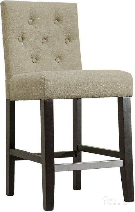 The appearance of Kimberly 24 Inch Fabric Upholstered Bar Stool Set of 2 In Beige designed by Best Master Furniture in the transitional interior design. This beige piece of furniture  was selected by 1StopBedrooms from Kimberly Collection to add a touch of cosiness and style into your home. Sku: 5088BSL. Material: Fabric. Product Type: Barstool. Image1