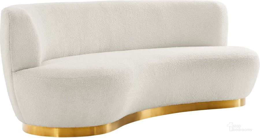 The appearance of Kindred Upholstered Fabric Sofa In Gold Ivory designed by Modway in the modern / contemporary interior design. This gold ivory piece of furniture  was selected by 1StopBedrooms from Kindred Collection to add a touch of cosiness and style into your home. Sku: EEI-5487-GLD-IVO. Material: Wood. Product Type: Sofa. Image1