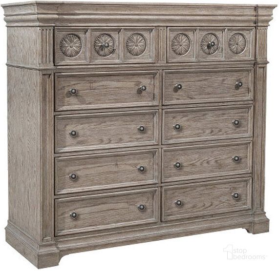 The appearance of Kingsbury Master Chest designed by Pulaski in the transitional interior design. This gray piece of furniture  was selected by 1StopBedrooms from Kingsbury Collection to add a touch of cosiness and style into your home. Sku: P167127. Product Type: Chest. Material: Rubberwood. Image1