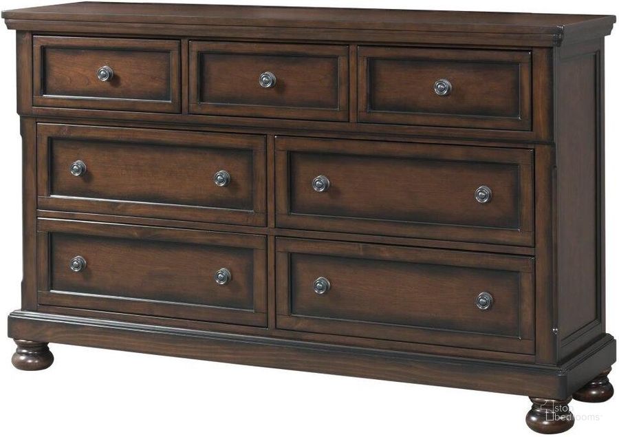 The appearance of Kingsley Walnut Dresser designed by Picket House in the traditional interior design. This brown piece of furniture  was selected by 1StopBedrooms from Kingsley Collection to add a touch of cosiness and style into your home. Sku: KT600DR. Product Type: Dresser. Material: Pine. Image1
