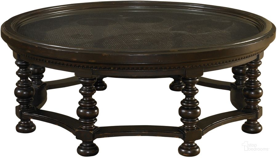 The appearance of Kingstown Rich Tamarind Plantation Cocktail Table designed by Tommy Bahama in the traditional interior design. This brown piece of furniture  was selected by 1StopBedrooms from Kingstown Collection to add a touch of cosiness and style into your home. Sku: 01-0619-953. Material: Leather. Product Type: Cocktail Table. Image1