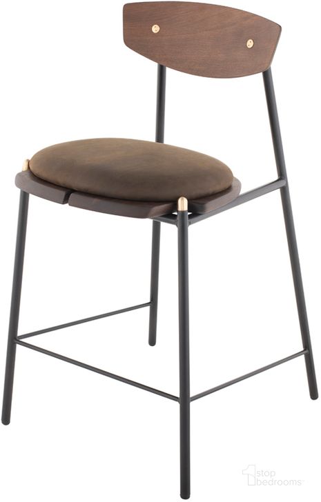 The appearance of Kink Smoked Wood Bar Stool designed by District Eight in the modern / contemporary interior design. This smoke piece of furniture  was selected by 1StopBedrooms from Kink Collection to add a touch of cosiness and style into your home. Sku: HGDA594. Material: Wood. Product Type: Barstool. Image1