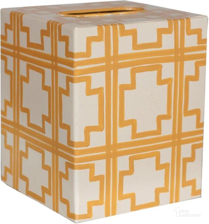 The appearance of Kleenex Cream And Yellow Squares Box designed by Worlds Away in the modern / contemporary interior design. This white and yellow piece of furniture  was selected by 1StopBedrooms from Kleenex Collection to add a touch of cosiness and style into your home. Sku: KBSQUAREDY. Material: Metal. Product Type: Box.