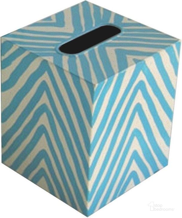 The appearance of Kleenex Turquoise And Cream Zebra Box designed by Worlds Away in the modern / contemporary interior design. This white and blue piece of furniture  was selected by 1StopBedrooms from Kleenex Collection to add a touch of cosiness and style into your home. Sku: KBZET. Material: Metal. Product Type: Box.