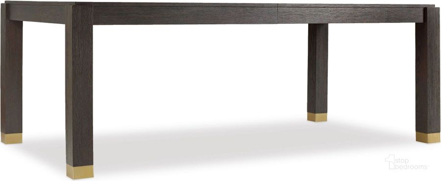 The appearance of Curata Midnight Rectangular Extendable Dining Table designed by Hooker in the modern / contemporary interior design. This brown piece of furniture  was selected by 1StopBedrooms from Curata Collection to add a touch of cosiness and style into your home. Sku: 1600-75200A-DKW. Table Base Style: Legs. Material: Wood. Product Type: Dining Table. Table Top Shape: Rectangular. Size: 82". Image1