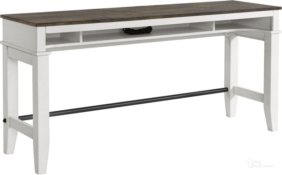 The appearance of Kona Gray And White 76 Inch Bar Table designed by Intercon in the transitional interior design. This gray and white piece of furniture  was selected by 1StopBedrooms from Kona Collection to add a touch of cosiness and style into your home. Sku: KA-TA-7636-GWH-C. Product Type: Bar Table. Image1
