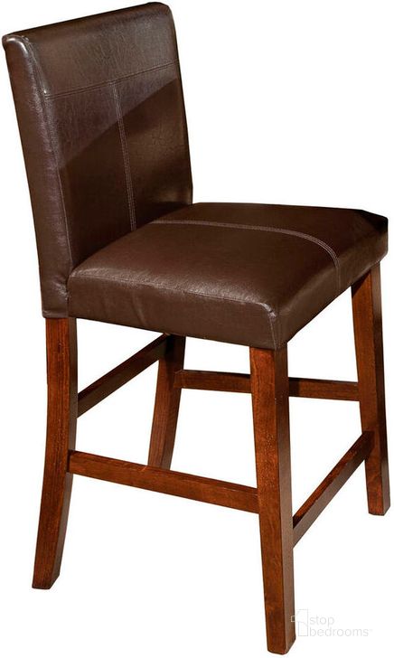 The appearance of Kona Raisin 24 Inch Counter Height Stool designed by Intercon in the transitional interior design. This brown piece of furniture  was selected by 1StopBedrooms from Kona Collection to add a touch of cosiness and style into your home. Sku: KA-BS-280L-RAI-C24. Product Type: Barstool. Image1