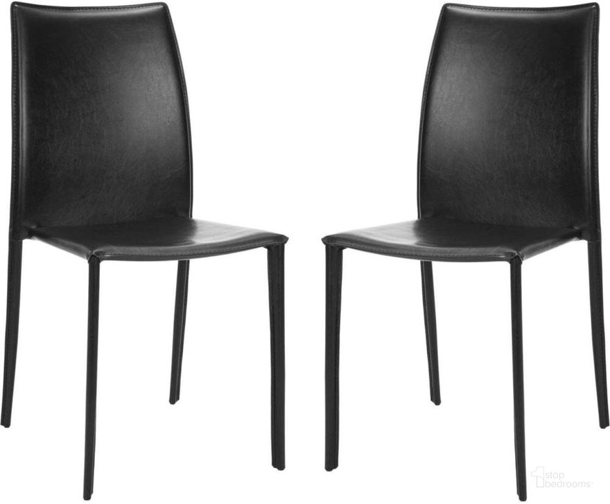 The appearance of Korbin Black 19 Inch Stacking Side Chair designed by Safavieh in the modern / contemporary interior design. This black piece of furniture  was selected by 1StopBedrooms from Korbin Collection to add a touch of cosiness and style into your home. Sku: FOX2000B-SET2. Product Type: Dining Chair. Material: Iron. Image1
