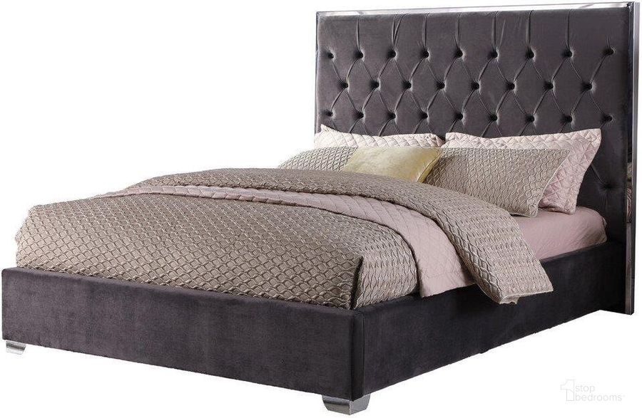 The appearance of Kressa Velour Fabric Tufted California King Platform Bed In Dark Gray designed by Best Master Furniture in the modern / contemporary interior design. This dark gray piece of furniture  was selected by 1StopBedrooms from Kressa Collection to add a touch of cosiness and style into your home. Sku: 1520DGCK. Bed Type: Platform Bed. Material: Upholstered. Product Type: Platform Bed. Bed Size: California King. Image1