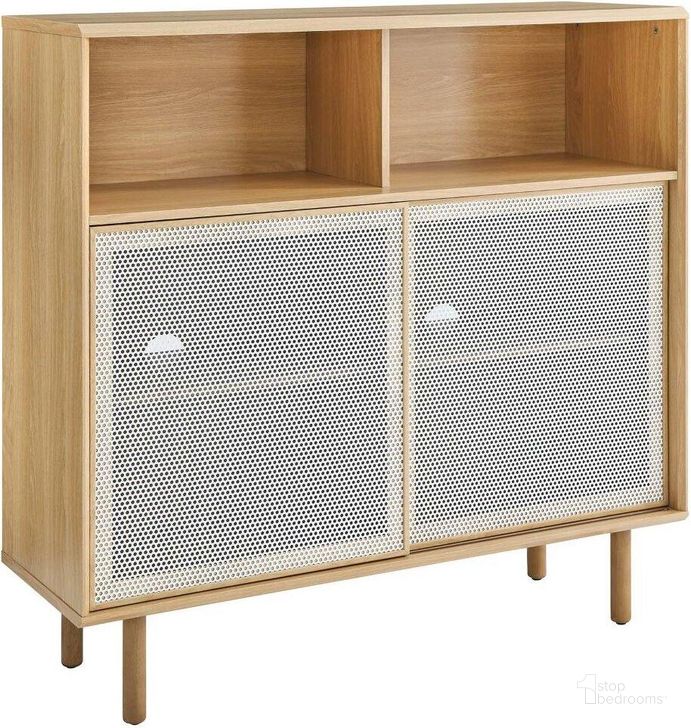 The appearance of Kurtis 47 Inch Display Cabinet In Oak designed by Modway in the modern / contemporary interior design. This oak piece of furniture  was selected by 1StopBedrooms from Kurtis Collection to add a touch of cosiness and style into your home. Sku: EEI-6237-OAK. Material: Metal. Product Type: Accent Cabinet. Image1
