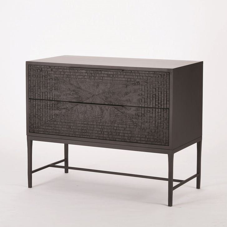 The appearance of Kyoto Chest In Black designed by Global Views in the modern / contemporary interior design. This black piece of furniture  was selected by 1StopBedrooms from Kyoto Collection to add a touch of cosiness and style into your home. Sku: 7.20151. Material: Metal. Product Type: Chest. Image1