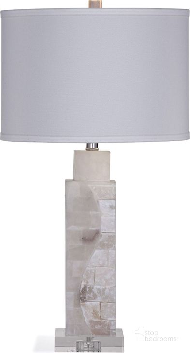 The appearance of Presidio Table Lamp designed by Bassett Mirror Company in the modern / contemporary interior design. This white piece of furniture  was selected by 1StopBedrooms from Presidio Collection to add a touch of cosiness and style into your home. Sku: L3110TEC. Material: Glass. Product Type: Table Lamp.