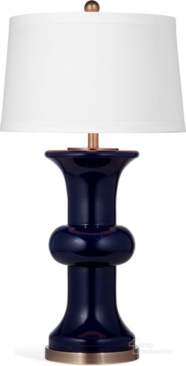 The appearance of Blue Vince Table Lamp designed by Bassett Mirror Company in the modern / contemporary interior design. This blue piece of furniture  was selected by 1StopBedrooms from Miscellaneous Collection to add a touch of cosiness and style into your home. Sku: L3331TEC. Product Type: Table Lamp.