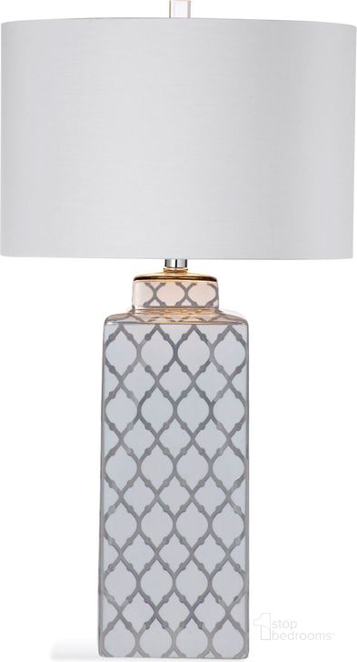 The appearance of Silver and White Sydney Table Lamp designed by Bassett Mirror Company in the modern / contemporary interior design. This white piece of furniture  was selected by 1StopBedrooms from Miscellaneous Collection to add a touch of cosiness and style into your home. Sku: L3335TEC. Product Type: Table Lamp.