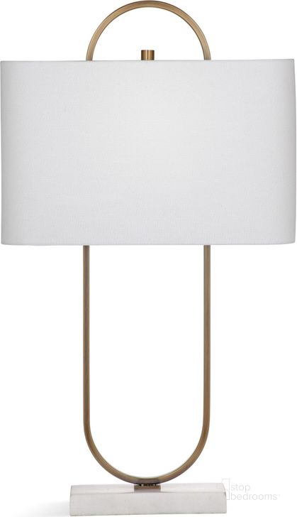 The appearance of Metal Brass Mabel Table Lamp designed by Bassett Mirror Company in the modern / contemporary interior design. This gold piece of furniture  was selected by 1StopBedrooms from Metal Collection to add a touch of cosiness and style into your home. Sku: L3573T. Material: Stone. Product Type: Table Lamp.