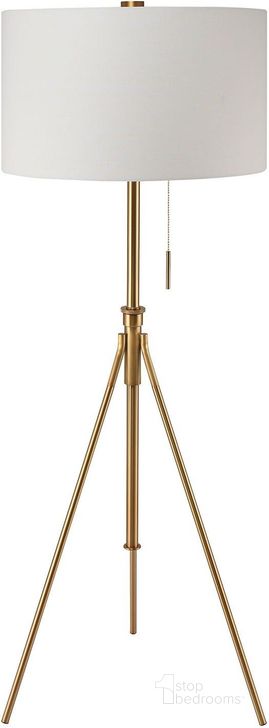 The appearance of Zaya Gold Floor Lamp designed by Furniture of America in the modern / contemporary interior design. This gold piece of furniture  was selected by 1StopBedrooms from Zaya Collection to add a touch of cosiness and style into your home. Sku: L731171F-GL. Material: Metal. Product Type: Floor Lamp.