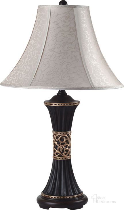 The appearance of Naya 11 Espresso and Gold Pattern Table Lamp Set Of 2 designed by Furniture of America in the traditional interior design. This black piece of furniture  was selected by 1StopBedrooms from Naya Collection to add a touch of cosiness and style into your home. Sku: L78173-2PK. Material: Metal. Product Type: Table Lamp.