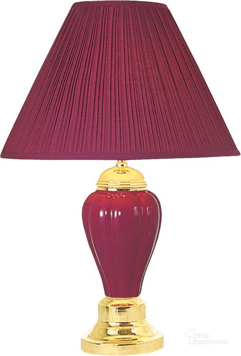 The appearance of Acme Ceramic Burgundy Table Lamp Set of 6 designed by Furniture of America in the transitional interior design. This red piece of furniture  was selected by 1StopBedrooms from Acme Collection to add a touch of cosiness and style into your home. Sku: L94101BD-6PK. Material: Ceramic. Product Type: Table Lamp.