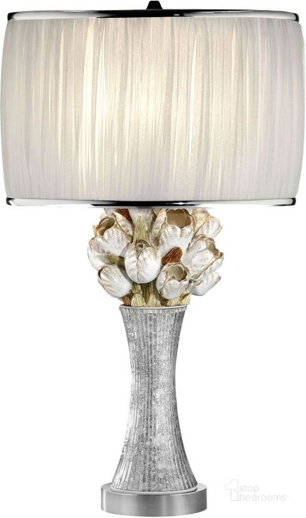 The appearance of Simone Silver Table Lamp designed by Furniture of America in the traditional interior design. This silver piece of furniture  was selected by 1StopBedrooms from Simone Collection to add a touch of cosiness and style into your home. Sku: L95508T. Material: Metal. Product Type: Table Lamp.