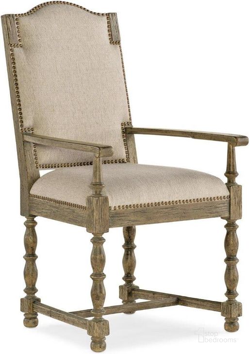 The appearance of La Grange Kruschel Square Back Arm Chair set of 2 designed by Hooker in the traditional interior design. This medium wood piece of furniture  was selected by 1StopBedrooms from La Grange Collection to add a touch of cosiness and style into your home. Sku: 6960-75401-81. Material: Fabric. Product Type: Arm Chair. Image1