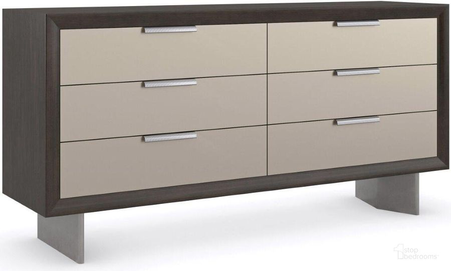 The appearance of Caracole Modern La Moda Dresser designed by Caracole in the transitional interior design. This brown and gray piece of furniture  was selected by 1StopBedrooms from La Moda Collection to add a touch of cosiness and style into your home. Sku: M133-421-011. Material: Wood. Product Type: Dresser. Image1