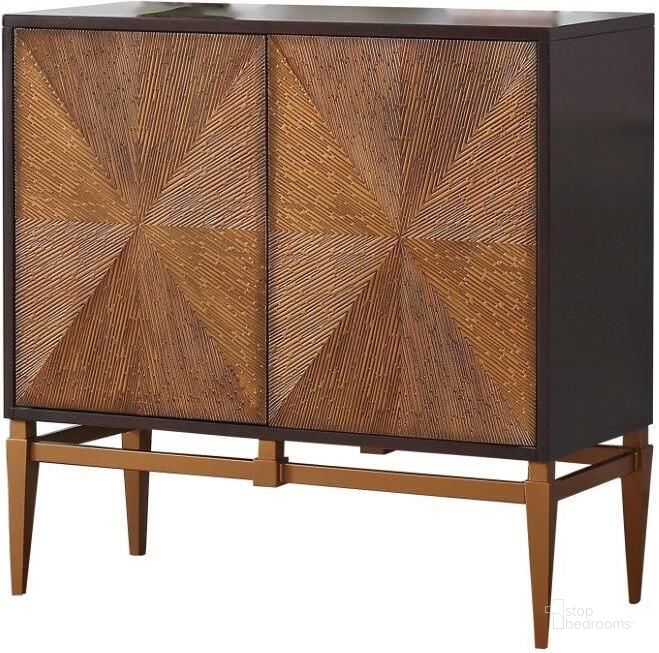 The appearance of Labardi Brown With Antique Gold Accents Cabinet designed by Best Master Furniture in the  interior design. This brown piece of furniture  was selected by 1StopBedrooms from Labardi Collection to add a touch of cosiness and style into your home. Sku: 2187C. Material: Wood. Product Type: Accent Cabinet. Image1