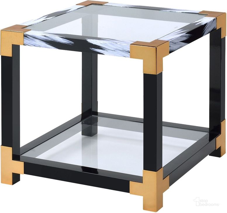 The appearance of Lafty White Brushed and Clear Glass End Table designed by ACME in the modern / contemporary interior design. This white piece of furniture  was selected by 1StopBedrooms from Lafty Collection to add a touch of cosiness and style into your home. Sku: 81002. Material: Metal. Product Type: End Table. Image1