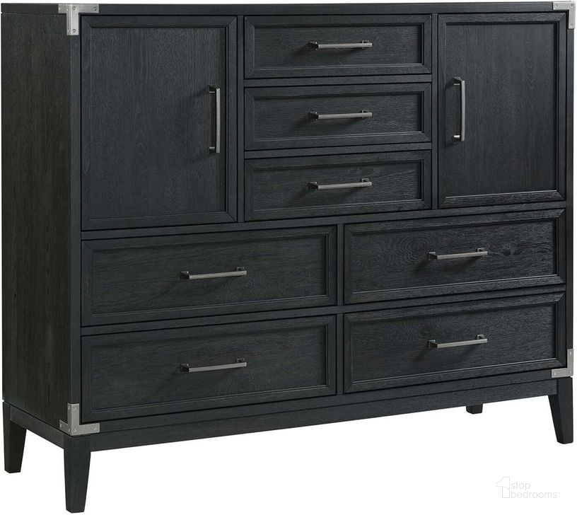 The appearance of Laguna Bedroom Weathered Steel 7 Drawer Master Chest designed by Intercon in the transitional interior design. This silver piece of furniture  was selected by 1StopBedrooms from Laguna Bedroom Collection to add a touch of cosiness and style into your home. Sku: LG-BR-2407GC-WST-C. Product Type: Chest. Image1