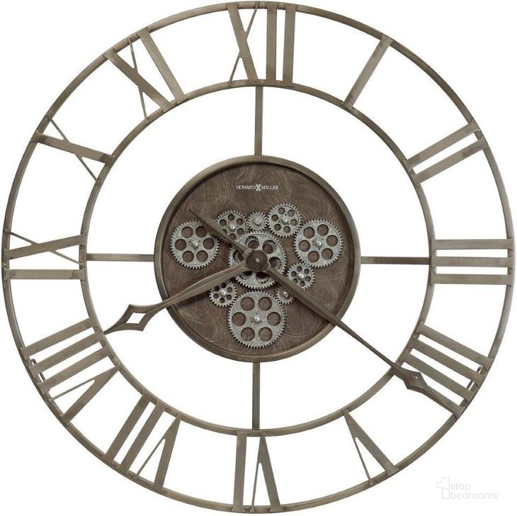 The appearance of Laken Wall Clock In Silver designed by Howard Miller in the industrial interior design. This gray piece of furniture  was selected by 1StopBedrooms from Laken Collection to add a touch of cosiness and style into your home. Sku: 625784. Product Type: Wall Clock.