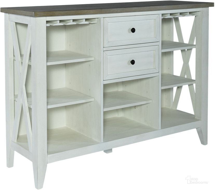 The appearance of Lakeshore Server (White) designed by Liberty in the transitional interior design. This white piece of furniture  was selected by 1StopBedrooms from Lakeshore Collection to add a touch of cosiness and style into your home. Sku: 519WH-SR5640. Product Type: Buffets, Sideboards and Server. Material: Rubberwood. Image1