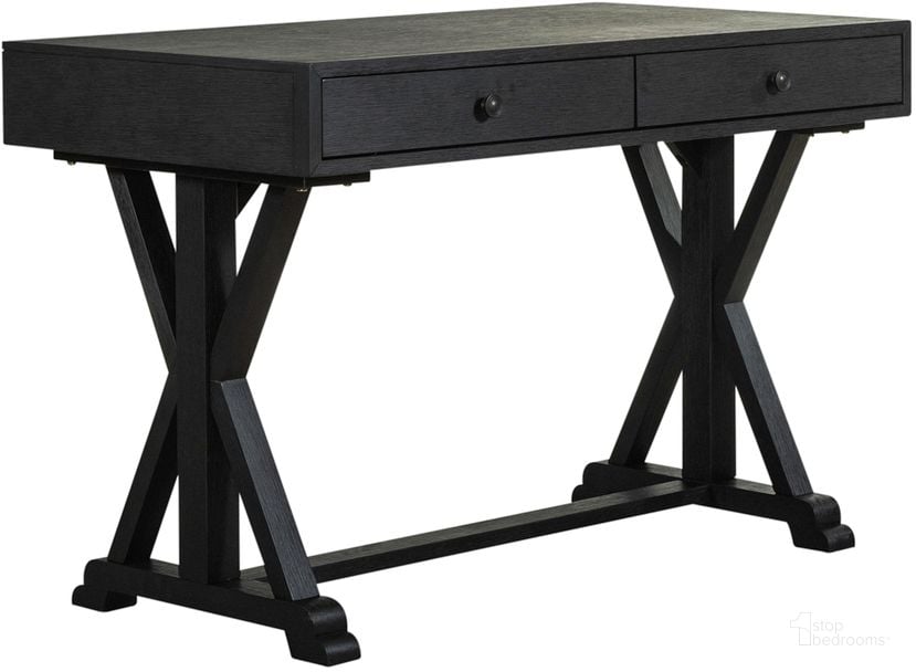 The appearance of Lakeshore Writing Desk In Black designed by Liberty in the transitional interior design. This black piece of furniture  was selected by 1StopBedrooms from Lakeshore Collection to add a touch of cosiness and style into your home. Sku: 519B-HO107. Product Type: Writing Desk. Material: Rubberwood. Image1