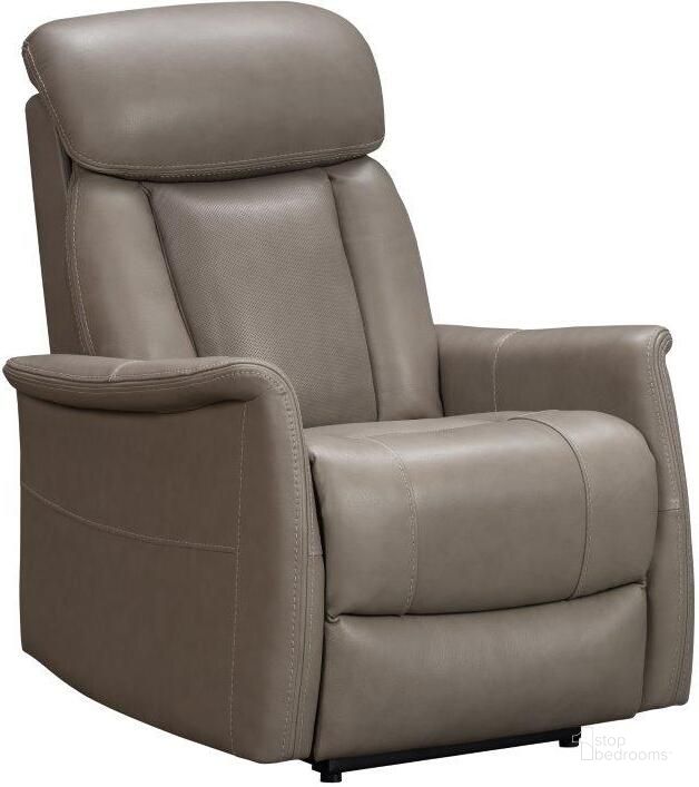 The appearance of Lamar Hc Power Recliner In Paris Gray With Power Head Rest and Heating / Cooling designed by BarcaLounger in the transitional interior design. This gray piece of furniture  was selected by 1StopBedrooms from Lamar Collection to add a touch of cosiness and style into your home. Sku: 9PHHC1150362385. Material: Leather. Product Type: Recliner. Image1