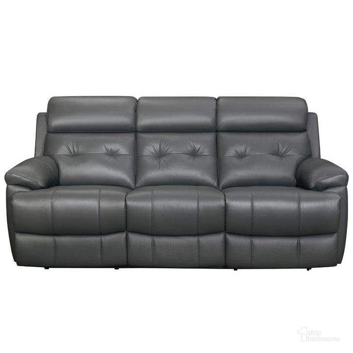The appearance of Lambent Double Reclining Sofa In Grey designed by Homelegance in the modern / contemporary interior design. This grey piece of furniture  was selected by 1StopBedrooms from Lambent Collection to add a touch of cosiness and style into your home. Sku: 9529DGY-3. Material: Leather. Product Type: Reclining Sofa. Image1