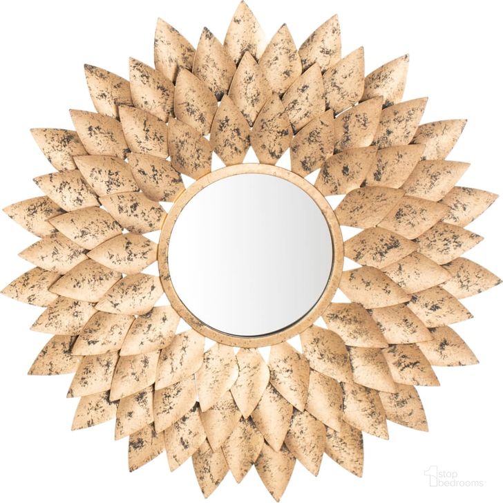 The appearance of Lana Gold Sunburst Mirror designed by Safavieh in the traditional interior design. This gold piece of furniture  was selected by 1StopBedrooms from Safavieh MRR Collection to add a touch of cosiness and style into your home. Sku: MRR1023A. Product Type: Mirror. Material: Iron. Image1