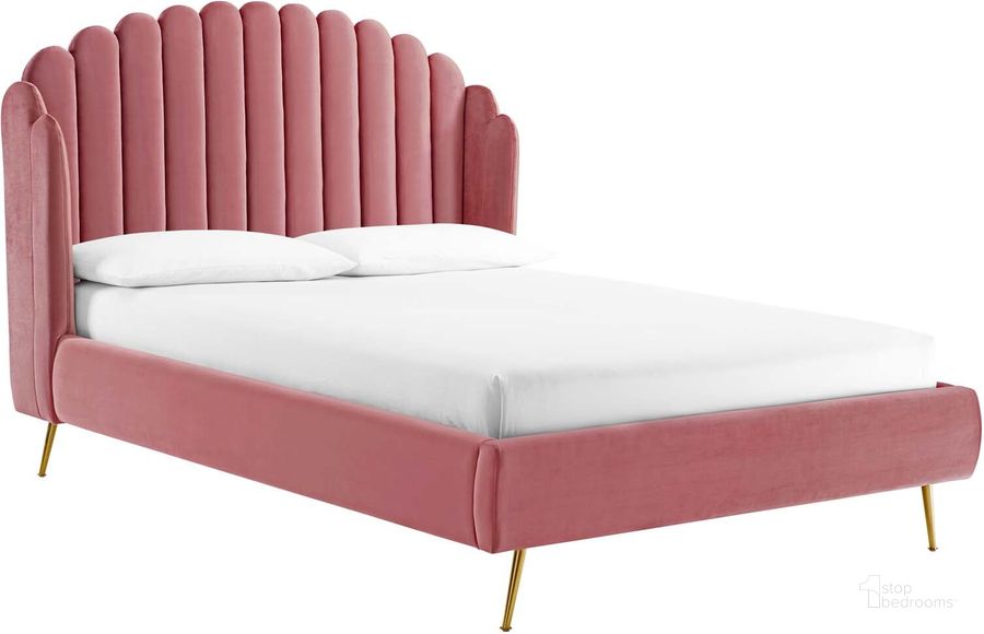 Wingback platform bed 2025 queen