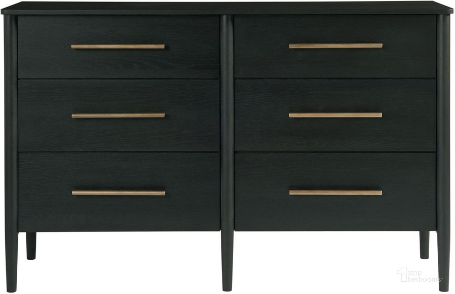 The appearance of Langley Drawer Dresser designed by Universal in the modern / contemporary interior design. This black piece of furniture  was selected by 1StopBedrooms from Langley Collection to add a touch of cosiness and style into your home. Sku: 705040. Material: Wood. Product Type: Dresser. Image1